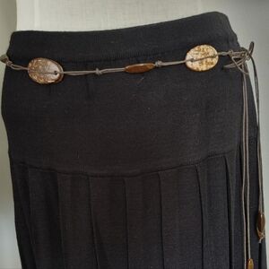 Vintage 70s80s Brown Beaded Belt 66" Long, Fits to 34" (265)